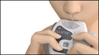 Inhaling the Ellipta inhaler Inhaling the Ellipta inhaler
