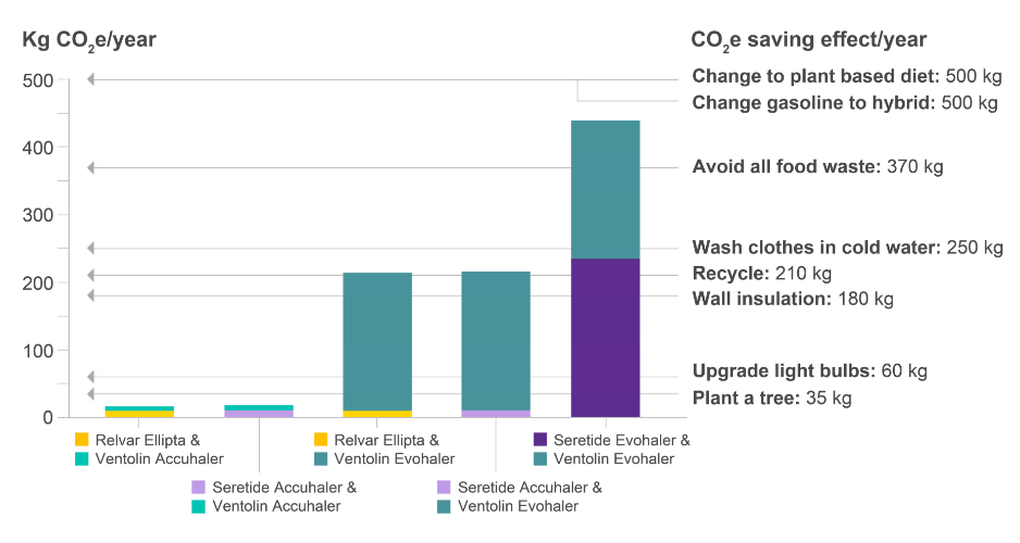 annual carbon footprints graph